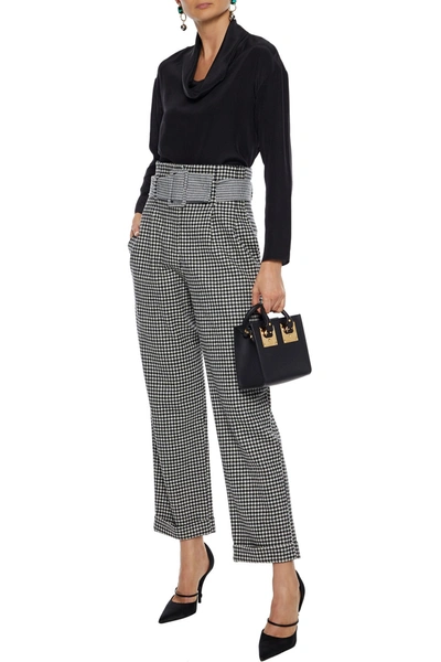 Adam Lippes Draped Silk-satin Crepe Top In Black