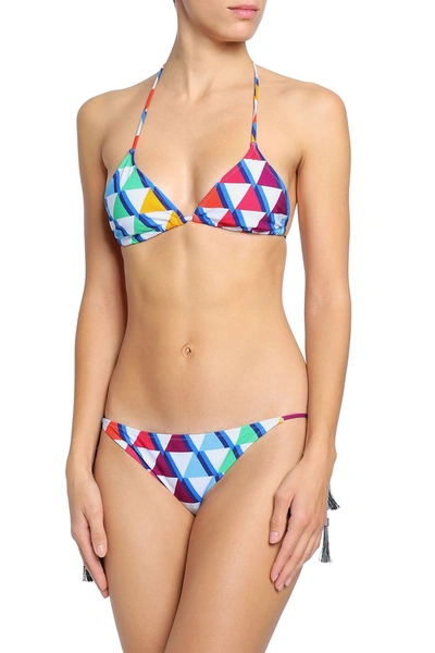 Emma Pake Esta Printed Triangle Bikini Top In Multicolor