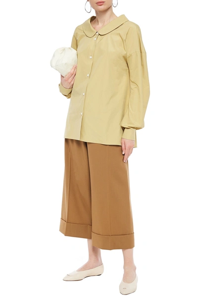 Marni Oversized Cotton-poplin Shirt In Sage Green