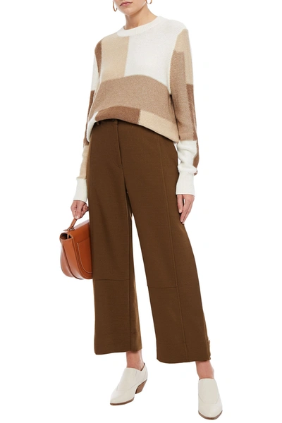 See By Chloé Twill Straight-leg Trousers In Army Green