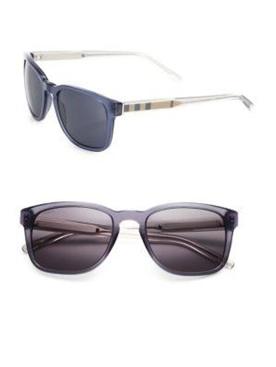 Burberry 55mm Square Sunglasses In Blue