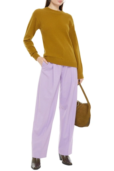 American Vintage Debacity Brushed Merino Wool Jumper In Mustard
