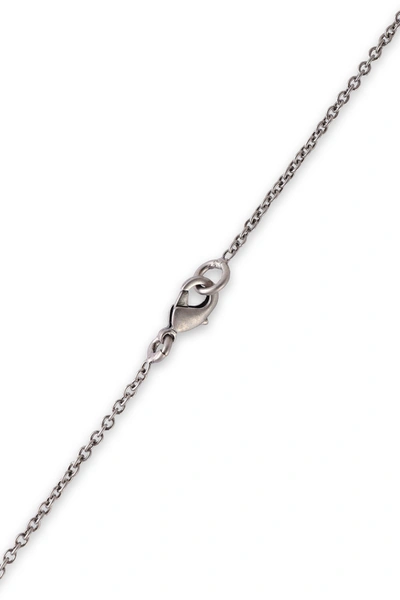 Valentino Garavani Burnished Silver-tone Necklace In White Gold