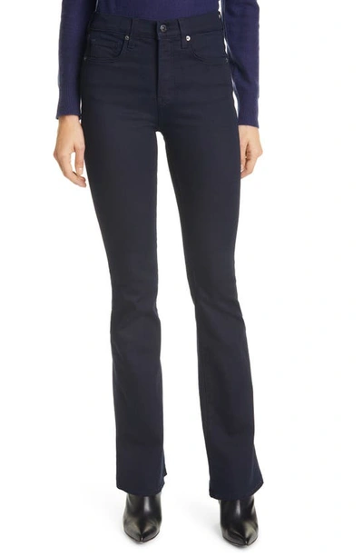 Veronica Beard Beverly Cotton-blend Velvet Flared Pants In Dark Ink