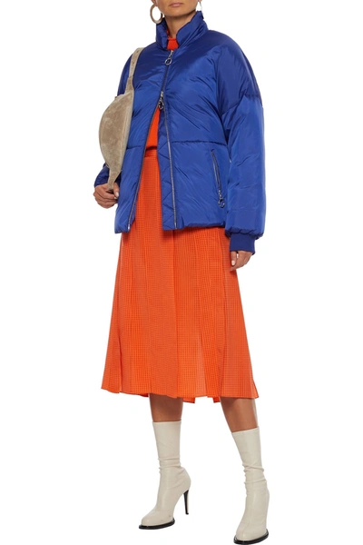 Rodebjer Guccia Quilted Shell Down Coat In Royal Blue