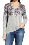 Grey Faded Floral