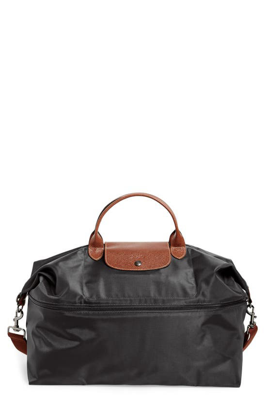 Longchamp Le Pliage Expandable Travel Duffel Nylon Weekender In Black ...