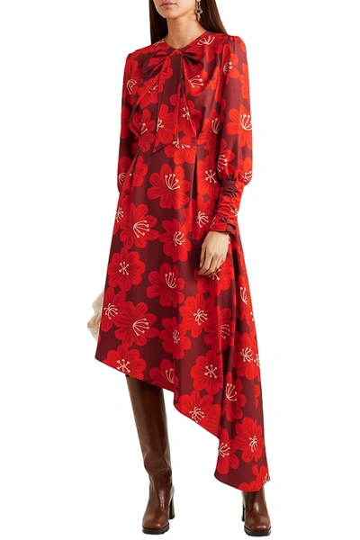 Dodo Bar Or Melody Floral-print Crepe Midi Dress In Red