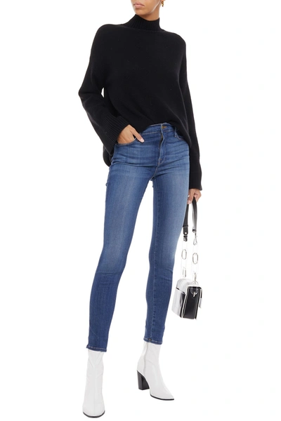 Frame Le High Skinny Faded High-rise Skinny Jeans In Mid Denim