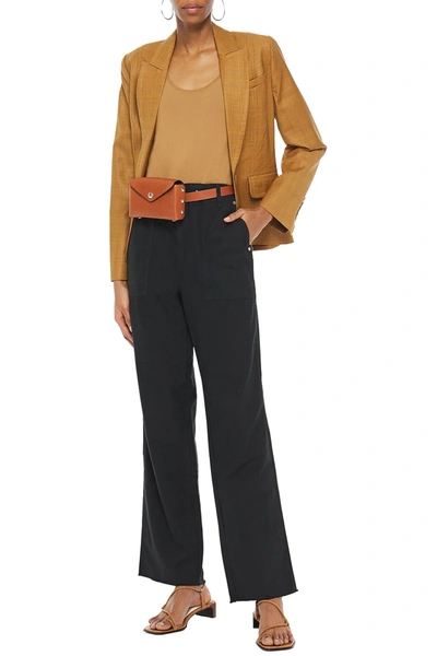 Rag & Bone Cotton-twill Straight-leg Trousers In Black