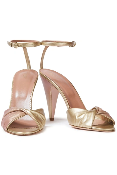 Redv Twisted Dégradé Metallic Leather Sandals In Blush