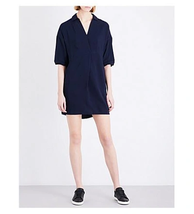 Whistles Lola Woven Dress In Navy
