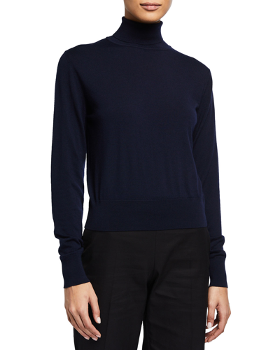 The Row Stepny Wool And Cashmere-blend Turtleneck Sweater In Royal Blue