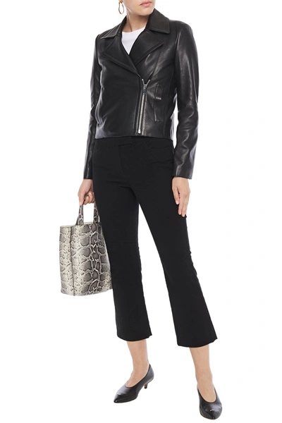 Theory Cotton-blend Twill Kick-flare Trousers In Black