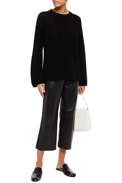Theory Ribbed Cashmere Jumper In Black