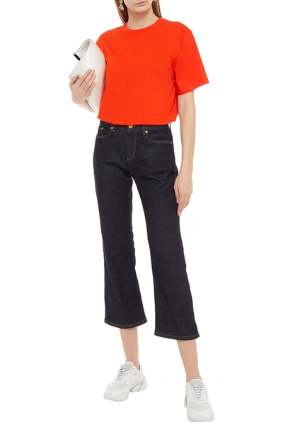 Victoria Beckham Mid-rise Kick-flare Jeans In Black