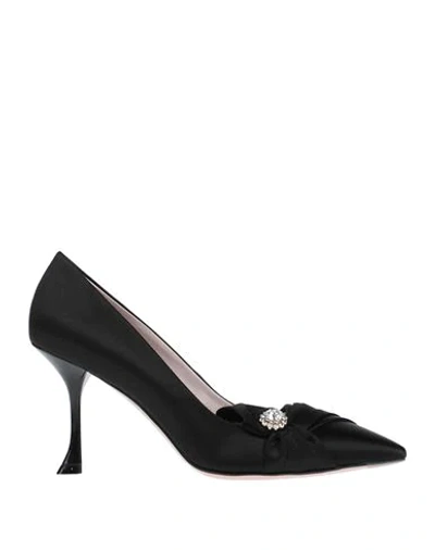 Roger Vivier Woman Pumps Black Size 9 Textile Fibers