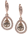 Givenchy Crystal Orbital Pave Drop Earrings In Rose Gold