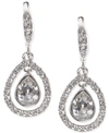 Givenchy Crystal Orbital Pave Drop Earrings In Silver