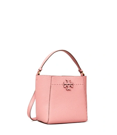 Tory Burch Mcgraw Small Bucket Bag In Pink Magnolia