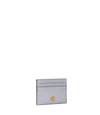 Tory Burch Robinson Card Case In Cloud Blue / Rolled Brass
