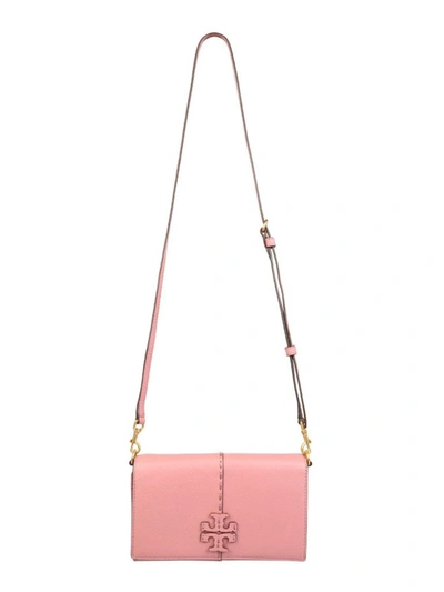 Tory Burch Mcgraw Wallet Crossbody In Pink Magnolia