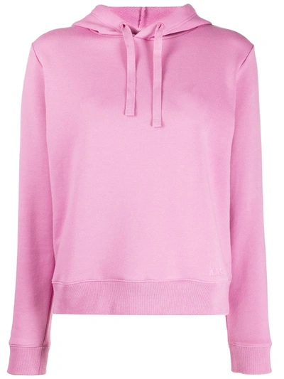 Apc Erin Embroidered Logo Hoodie In Pink