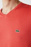 Lacoste Regular Fit V-neck T-shirt In Alizarine