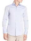 Brunello Cucinelli Men's Slim-fit Cotton Button-down Shirt In Light Blue