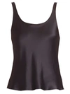 Natori Key Double Layer Silk Tank Top In Black