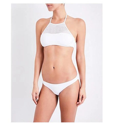 Melissa Odabash Barbados Halterneck Bikini Top In White