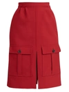 Chloé Women's Utilitarian Pocket A-line Skirt In Past Red