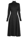 Marc Jacobs Women's Runway Glitter Print Crepe Jersey Midi Dress In Black