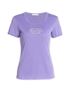 Helmut Lang Women's Logo Slim-fit T-shirt In Voltaic Purple