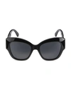 Gucci 53mm Cat Eye Sunglasses In Black