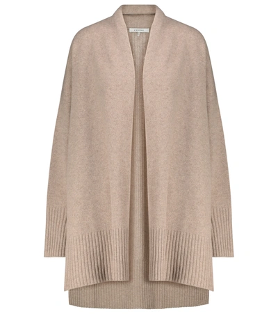 Frame Recycled Cashmere & Wool Cardigan In Mushroom Heather