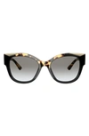 Prada 54mm Gradient Cat Eye Sunglasses In Black