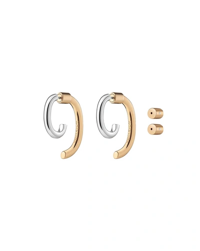 Demarson Convertible Two-tone Luna Earrings In Gold