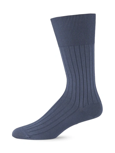 Marcoliani Women's Cotton Dress Socks In Avio