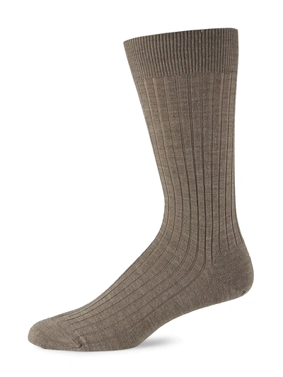 Marcoliani Solid Merino Wool Socks In Natural