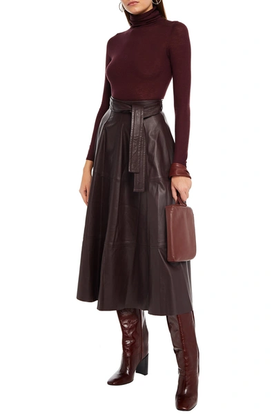 Zimmermann Knitted Turtleneck Sweater In Burgundy