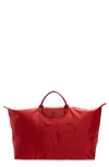 Longchamp Extra Large Le Pliage Club Travel Tote In Red