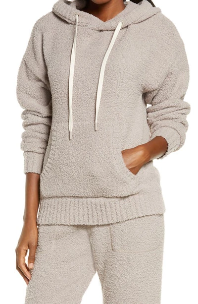 Ugg Asala Light Grey Hooded Knitted Sweatshirt In Granite