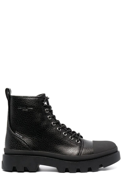 Michael Michael Kors Side Zip Combat Boots In Black