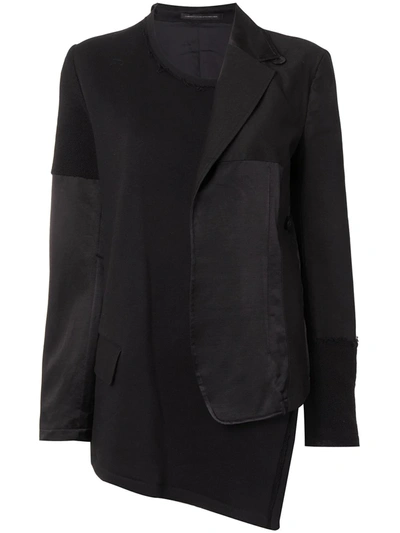Y's Deconstructed Asymmetric Jacket In Black