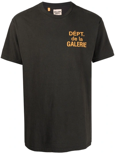 Gallery Dept. French Logo-print Cotton-jersey T-shirt In Black