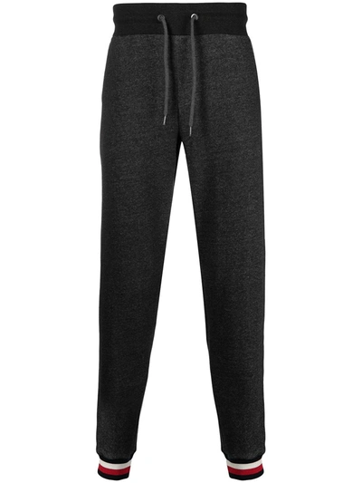 Tommy Hilfiger Stripe-cuff Track Trousers In Grey