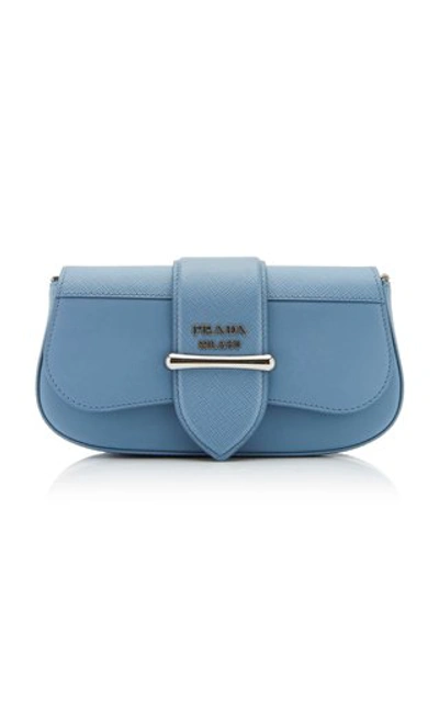Prada Leather Sidonie Bag In Blue