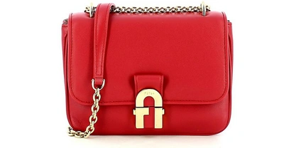 Furla Handbags Red Cosy Mini Shoulder Bag In Rouge