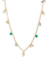 Gas Bijoux Shaky Charm Necklace In Green Blue